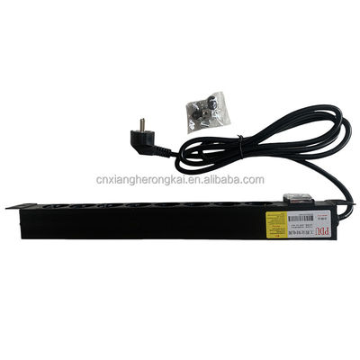 European Standard PDU 8 Sockets 1U Power Distribution Unit with On Off Switch