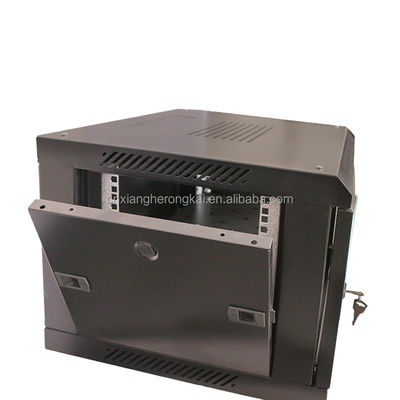 Stock Monitoring Console Metal Mesh Cabinet for Server Room 6U Open Wall Mounted PC