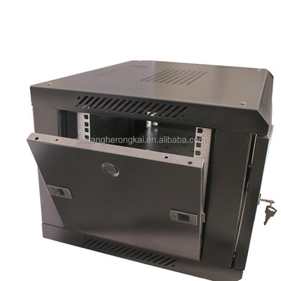 Stock Monitoring Console Metal Mesh Cabinet for Server Room 6U Open Wall Mounted PC