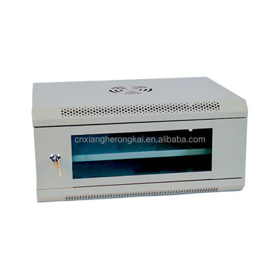 19 Inch Wall Mount Network Cabinet with Fixed Shelf 4U Rack 24 HDD 4U TV Cabinet Telecom Cabinet